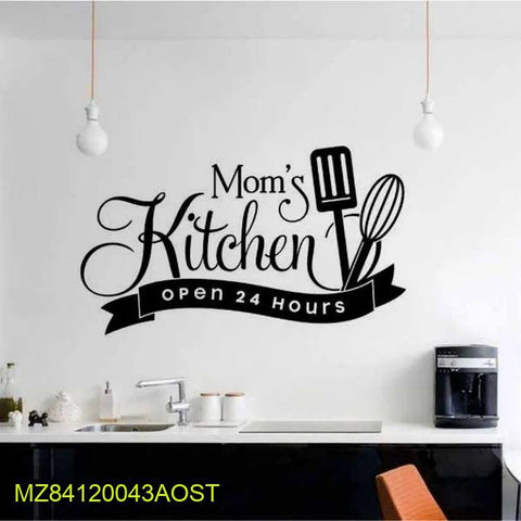 Mom`s Kitchen Open 24 Hours Wall Art Stickers For Kitchen