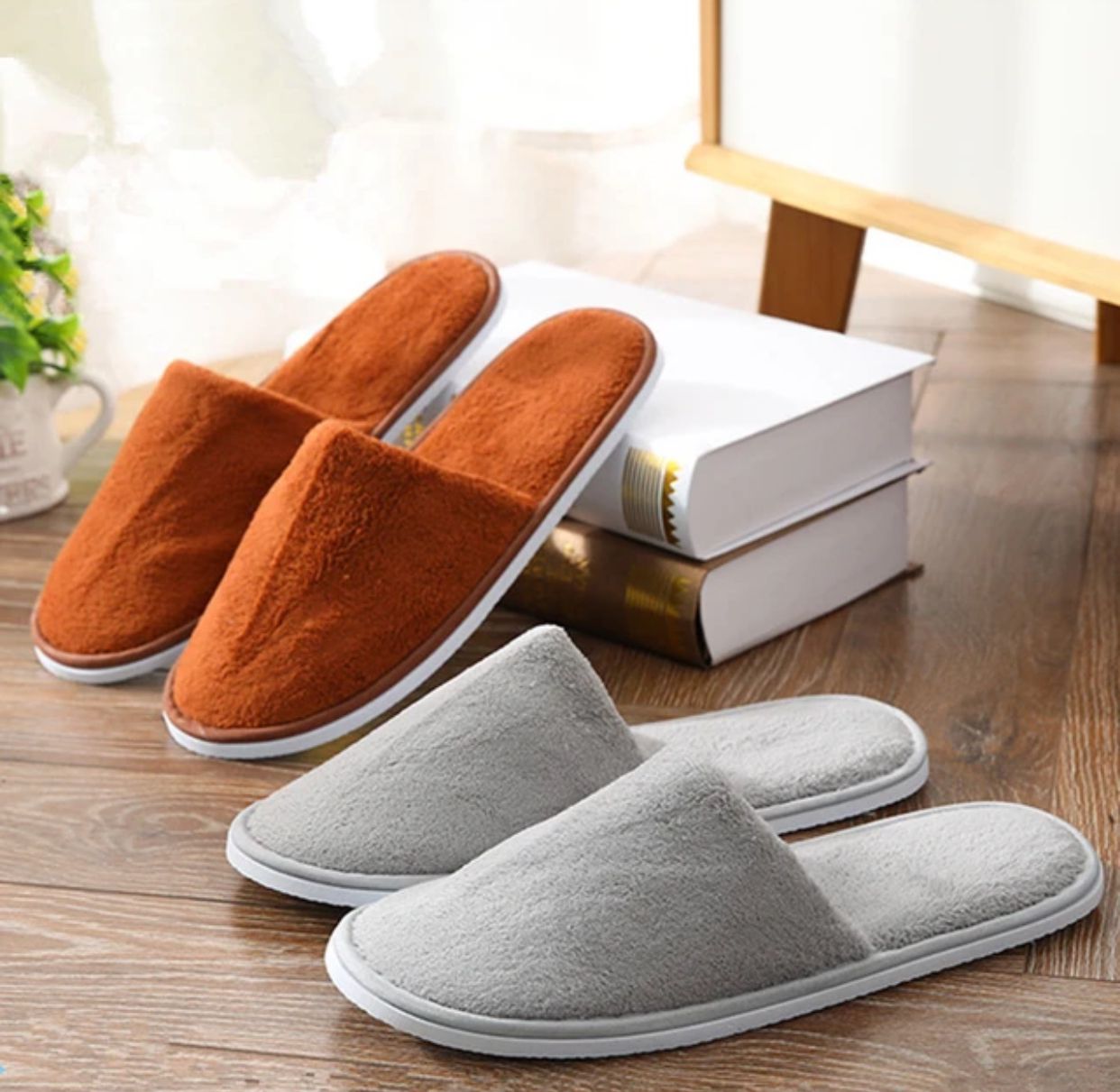 Random Color Soft Cotton Slippers For Men and Women